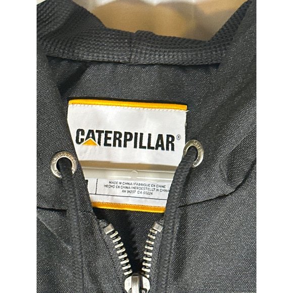 Caterpillar Mens Lightweight Hooded Windbreaker Jacket, Black, Size M, NWT - Picture 2 of 6